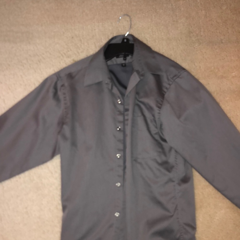 Arrow Wrinkle Free Fitted Gray 14 1/2 32/33